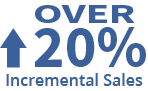 over 20% in incremental sales